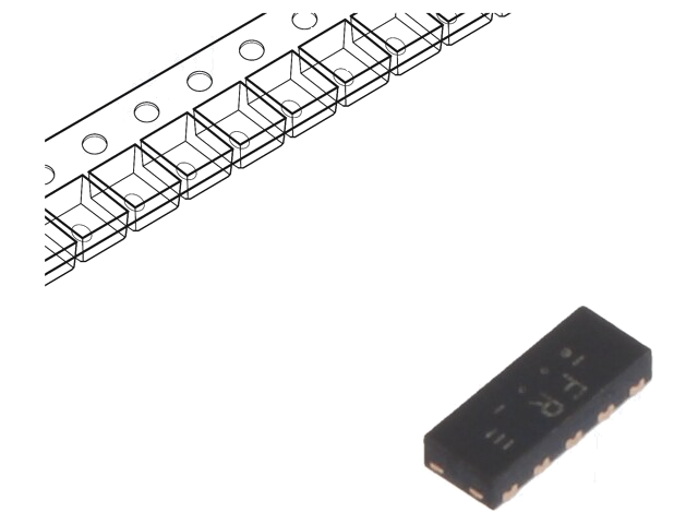 Diode: TVS netwerk; 9V; 7A; eenrichtings-; DFN2510A-10,SOT1176-1 Diode: TVS netwerk; 9V; 7A; eenrichtings-; DFN2510A-10,SOT1176-1